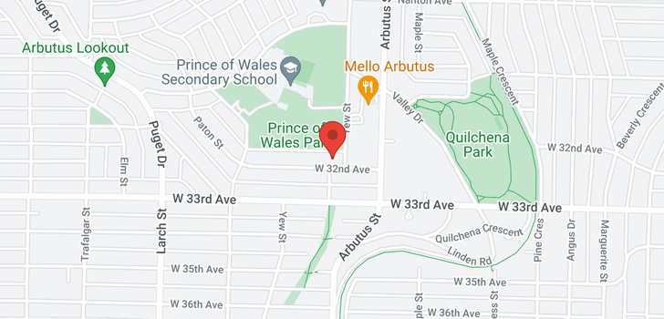 map of 2125 W 32ND AVENUE